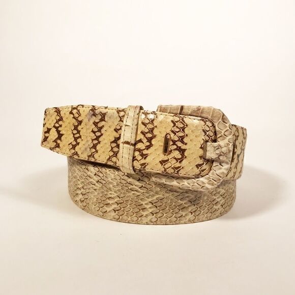 Genuine Snakeskin Chic Belt - Size ML - Picture 1 of 4